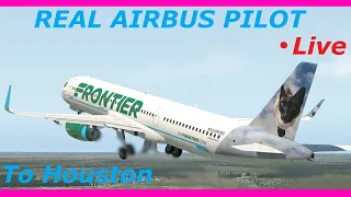 Real Airbus Pilot Flies the A321 Live! Orlando to Houston XP11 ToLiss A321