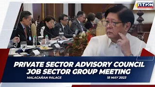 Private Sector Advisory Council Job Sector Group Meeting 5/18/2023