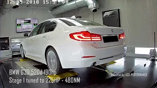 BMW G30 520d 190hp stage 1 tuned to 225HP - 480NM powered by ASD PERFORMANCE