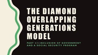 The Diamond Overlapping Generations Model 2/3: Inclusion of Government and a Social Security program