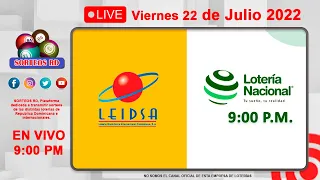 LEIDSA y Lotería Nacional en Vivo 📺│ Viernes 22 de julio 2022 - 8:55 PM