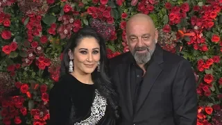 Sanjay Dutt And Wife Manyata Dutt At Ranveer-Deepika Reception Party