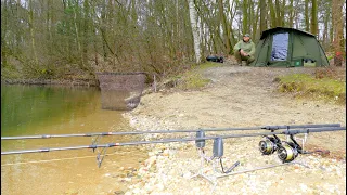 Karpfenangeln VTB 59 - Onenighter im März am alten Baggersee