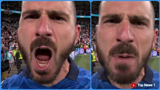 Leonardo Bonucci screams 'It's coming to Rome' to camera after beating England In Euro 2020