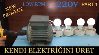 GENERATOR MADE. HOW ELECTRICITY IS PRODUCED WITH ELECTRIC MOTOR.- ELECTRICITY GENERATION WITH MAGNET