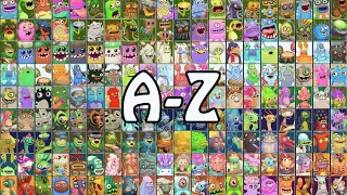 ALL MONSTERS in My Singing Monsters by Alphabetical order