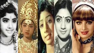 Sridevi Evolution 1963 to 2018 | The legend sridevi life journey