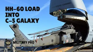 Incredible!! load HH-60 pave hawk helicopter on to C-5