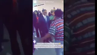 Aliko Dangote dancing steps at his Daughter wedding ceremony.