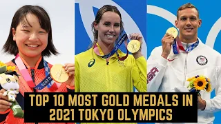 Top 10 Most Gold Medals In 2021 Olympics | Tokyo Olympics 2021 Gold Medal Winners