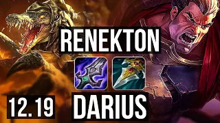 RENEKTON vs DARIUS (TOP) | 6/0/1, 300+ games, Dominating | KR Master | 12.19