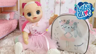 BABY ALIVE HANNA SE ARRUMANDO PRA AULA DE BALÉ