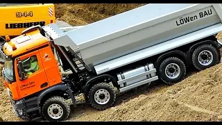 FANTASTIC RC TRACTOR, TRUCK, EXCAVATOR, TIPPER, SEMI TRUCK AND MORE ON THE CONSTRUCTION SITE!
