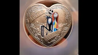 2021 NU Disney The Nightmare Before Christmas 1 oz Silver Coin Antiqued $2 Superb Gem Uncirculated