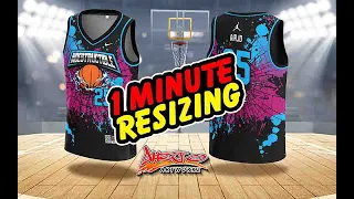 1 MINUTE RESIZING FOR SUBLIMATION JERSEY | PHOTOSHOP | ACTIONS