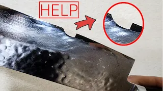 Please help~ The knife is gone! Shun Damascus knife repair.