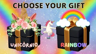 Unicórnio x Rainbow 🎁 Choose your gift 🎁 Escolha seu presente 🎁 Elige un Regalo 🎁 شوف حظك واختار