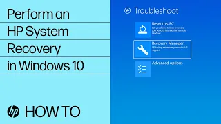 Perform an HP System Recovery in Windows 10 | HP Computers | HP Support