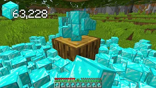 quebrei uma madeira e dropou 1 MILHÃO de diamantes no minecraft