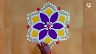 Beautiful rangoli kolam// simple muggulu// easy Kolam for beginners//cute design// Thiru channel 🙏