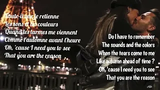 You are the reason (extended duet Fr & Eng) Lyrics