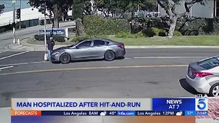 Elderly man hospitalized after hit-and-run in Carson
