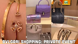 Bvlgari Shopping: Private Event, Bvlgari Bvlgari Bangle, Serpenti Forever Bag, Stingray Bag Diamond