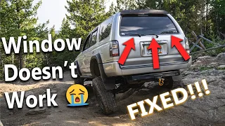 4Runner Rear Window Won't Roll Down // Fix Broken 3rd Gen 4Runner Window