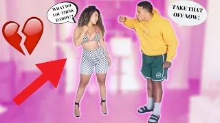 I WORE A SCANDALOUS OUTFIT TO SEE HOW MY BOYFRIEND REACTS!! ** HE WAS NOT HAPPY! **