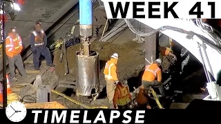 One-week 24/7 construction time-lapse with over 53 closeups/highlights: Ⓗ Week 41