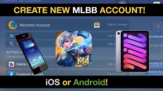 Create new mobile legends account on ios or android