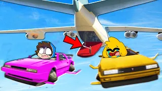 JUGAMOS GTA 5 pero CON COCHES VOLADORES 😱😂 CARRERA GTA V CON LOS COMPAS - MIKECRACK Y RAPTORGAMER