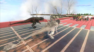 Escape from Indotaurus & Ultimasaurus - Animal Revolt Battle Simulator