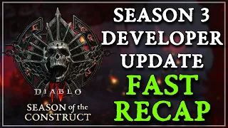 Everything You Need to Know From the Season 3 Developer Stream In 40 Minutes! | Diablo 4