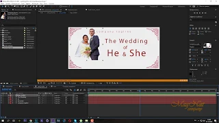 After Effects Начальная заставка к свадебному фильму