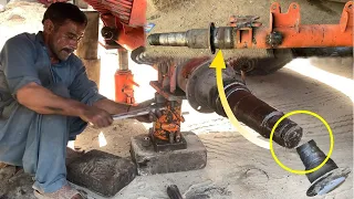 How to Repair Broken Axle of a Truck Trailer | Cracked Axle Repair | Complete Process | Skill Horse