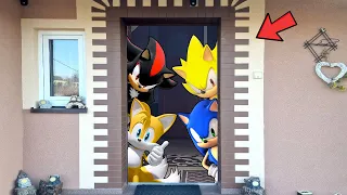 SPOTKAŁEM ICH... W DOMU SMILESLOW! SONIC SHADOW,  SUPER SONIC, TAILS, SONIC 2!