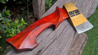Axe Art : Design a Very Cool Kitchen Axe Handle from Siamese rosewood