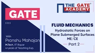 Hydrostatic Forces on Plane Submerged Surfaces (Part-2) of Fluid Mechanics | GATE  Free Lectures