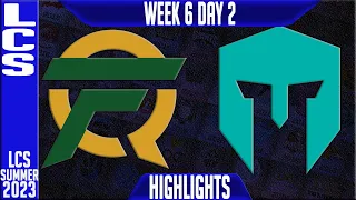 FLY vs IMT Highlights | LCS Summer 2023 W6D2 | FlyQuest vs Immortals