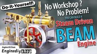 Make a Steam Driven Beam Engine  - No Workshop or Tools Required!   #steamengines    #enginediyshop