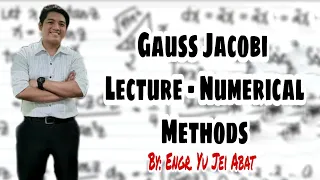 Gauss Jacobi Lecture - Numerical Methods