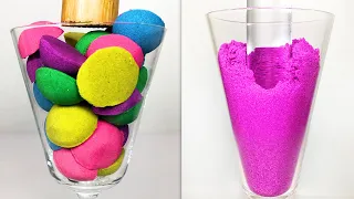 Very Satisfying and Relaxing Drop and Squish Kinetic Sand ASMR Video