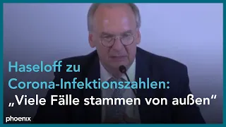 Corona-Maßnahmen in Sachsen-Anhalt: Pressekonferenz mit Reiner Haseloff (CDU) am 29.09.20