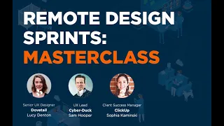 Remote Design Sprints Masterclass Webinar