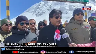 CEC, DC, SSP Visits Zojila, to take stock of Snow clearance on Sgr-Kgl road