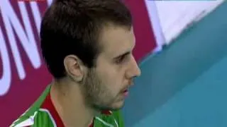 Valentin Bratoev (Bulgaria) scores two aces against Berezhko (Russia)