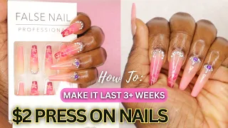 $2 SHEIN PRESS ON NAILS 😯 | Make It Look Natural & Last 3+ Weeks | DIY Nails At Home