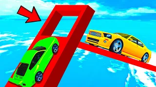 SHINCHAN AND FRANKLIN TRIED IMPOSSIBLE CROSS THE HOLE BY CAR CHALLENGE GTA 5