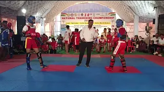 14th National Thai boxing championship odhisa bhuneshwar 2023 Prem devre win match the gold medal 🥇